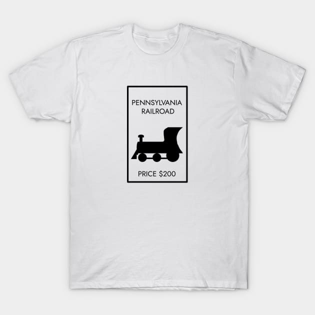 Monopoly - Pennsylvania Railroad T-Shirt by caseofstyle